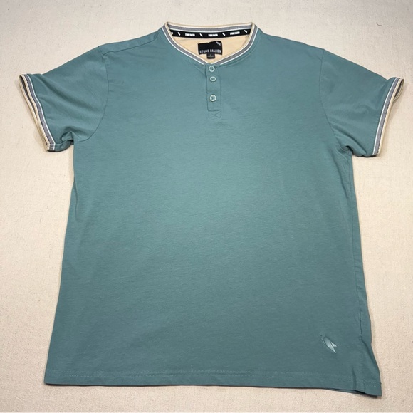 Casual Light Teal Stone Falcon Shirt - Size Large - Picture 1 of 9